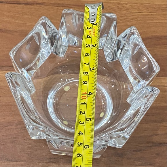 Vintage Orrefors Sweden Signed LH 1384-121 Lars Hellsten 6” Corona Crystal Bowl - Picture 7 of 16